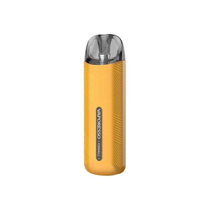 Vaporesso Osmall Pod Mod sarı renkli, kompakt elektronik sigara cihazı.
