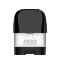 Uwell Caliburn X kartuş, siyah üst kapaklı, şeffaf gövdeli yedek parça.
