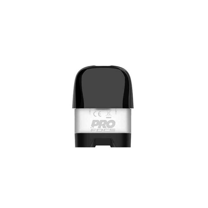 Uwell Caliburn X kartuş, siyah üst kapaklı, şeffaf gövdeli yedek parça.