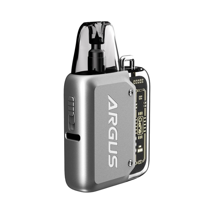 Voopoo Argus P1 Pod Mod gri, kompakt elektronik sigara cihazı.