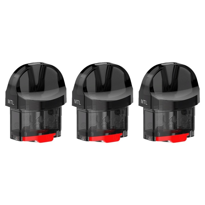 Smok Nord Pro Kartuş MTL siyah, 3'lü paket, yedek pod.