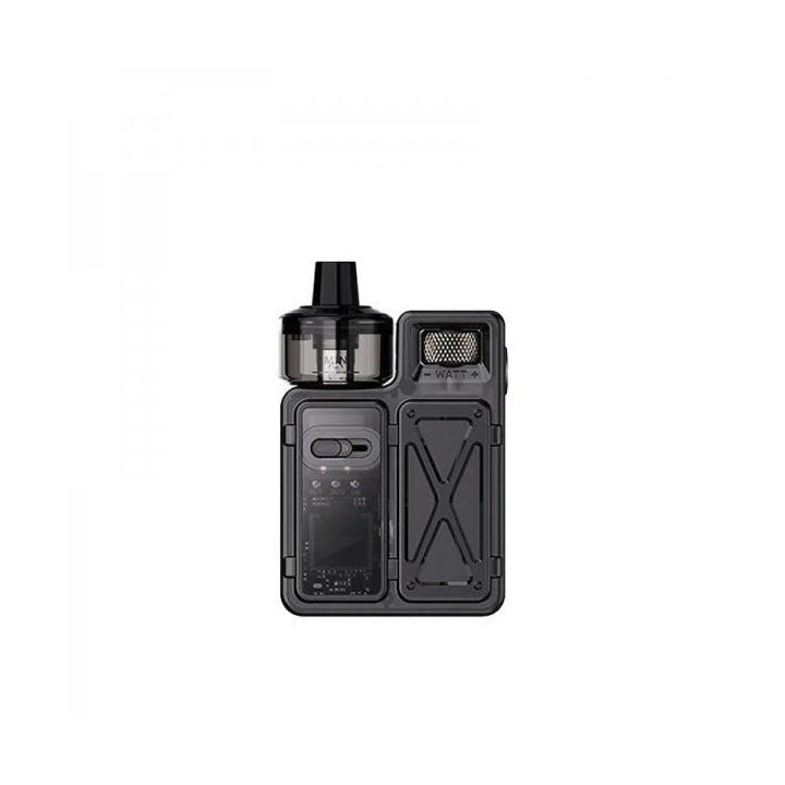 Uwell Crown M Pod Mod Siyah, şeffaf kartuşlu kompakt elektronik sigara.