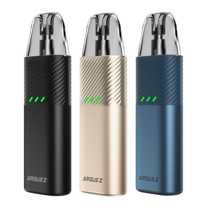 Voopoo Argus Z Pod Mod siyah, altın ve mavi renk seçenekleri