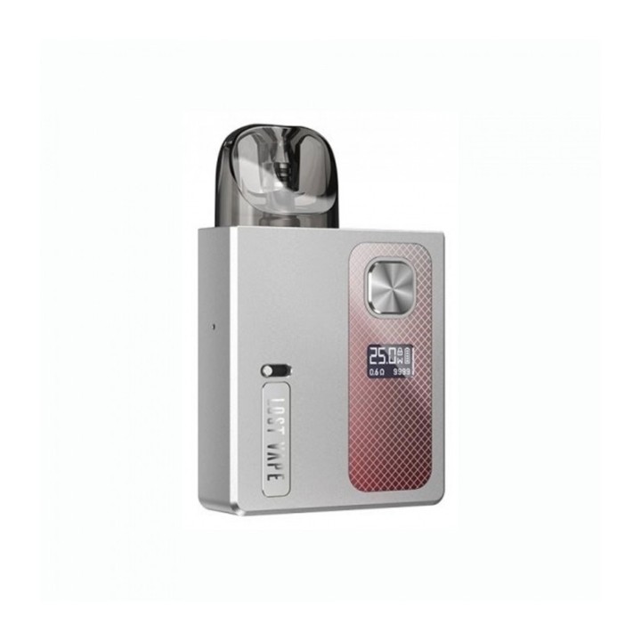 Lost Vape Ursa Baby Pro Pod Mod gümüş renkli, dijital ekranlı kompakt cihaz