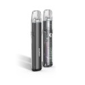 Aspire Cyber S Pod Mod, gri renkli, şeffaf görünümlü elektronik sigara.