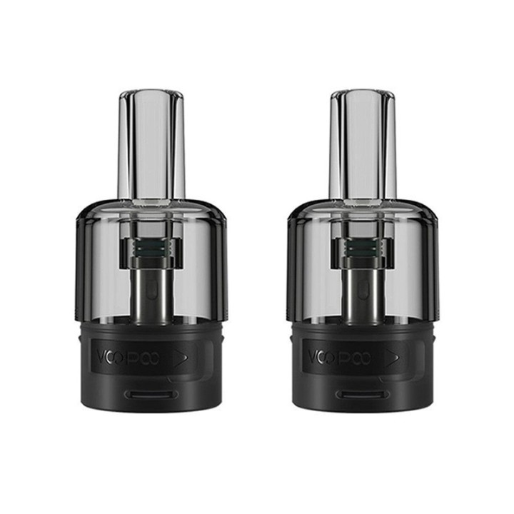 Voopoo ITO 2'li Kartuş yedek tank, şeffaf ve siyah renkli.