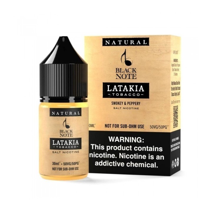 Black Note Latakia Tütün Salt Likit 30ml Smokey Peppery Salt Nikotin