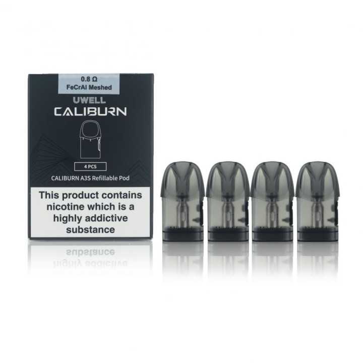 Uwell Caliburn A3S Kartuş, 0.8Ω FeCrAl Meshed, 4'lü paket