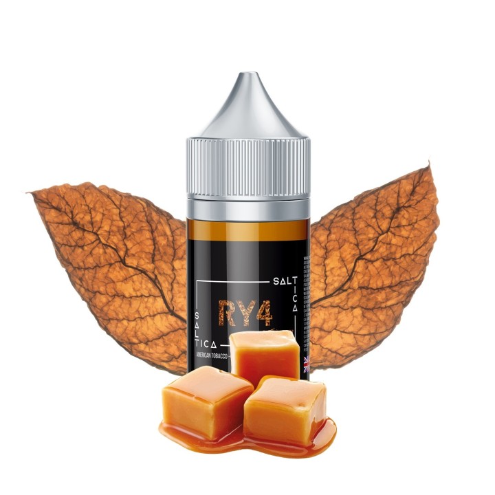 Saltica RY4 Salt Likit: Karamel ve Tütün Aromalı Premium E-Likit