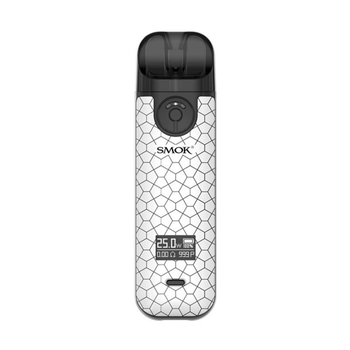 Smok Novo 4 Pod Mod Beyaz Petek Desenli Dijital Ekranlı Elektronik Sigara
