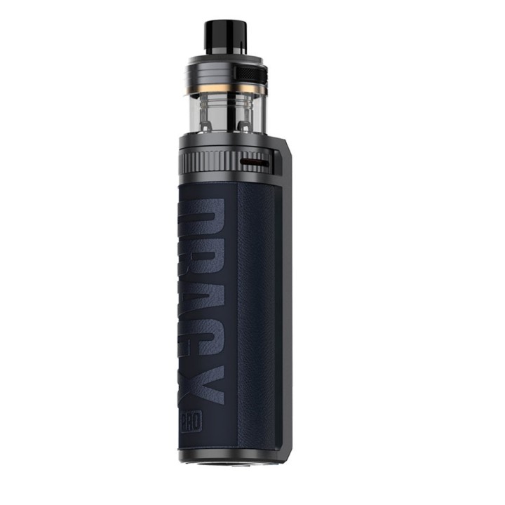 Voopoo Drag X Pro Pod Mod, lacivert deri kaplama, metal gövde, elektronik sigara