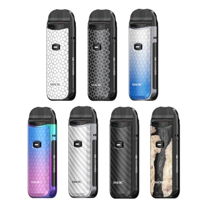 Smok Nord 50W Pod Mod çeşitleri - Beyaz, Siyah, Mavi, Karbon Fiber