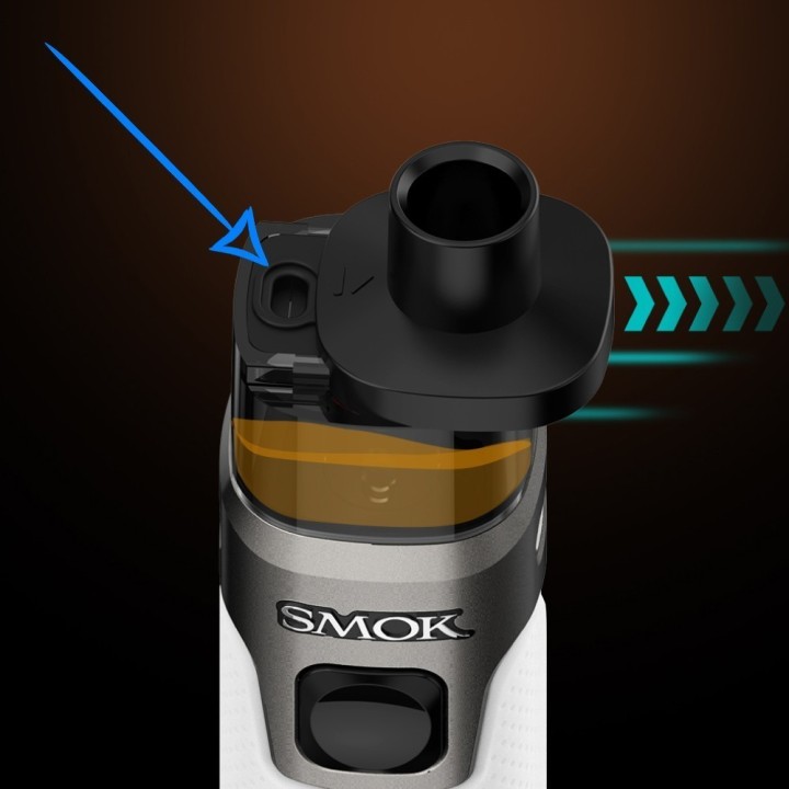 Smok RPM 5 Pro Pod Mod dolum kapağı ve kartuş detayı.
