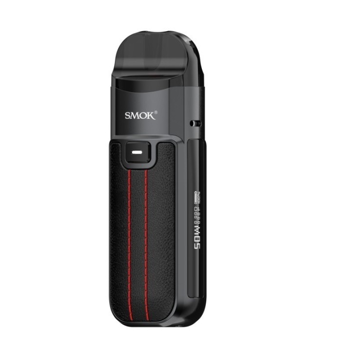 Smok Nord 50W Pod Mod Siyah Kırmızı Deri Kaplama Elektronik Sigara