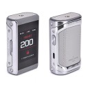 GeekVape T200 Pod Mod gümüş renkli, dokunmatik ekranlı elektronik sigara.