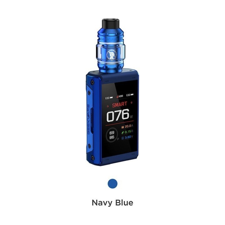 GeekVape T200 Pod Mod Navy Blue, büyük ekranlı elektronik sigara.