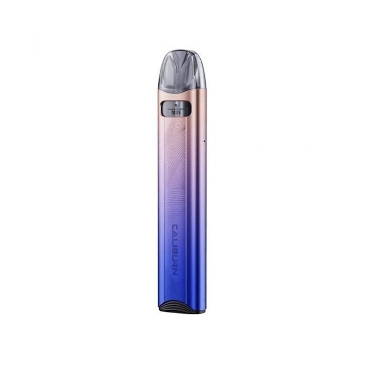 Uwell Caliburn A3S Pod Mod pembe-mavi geçişli renkli kalem elektronik sigara.