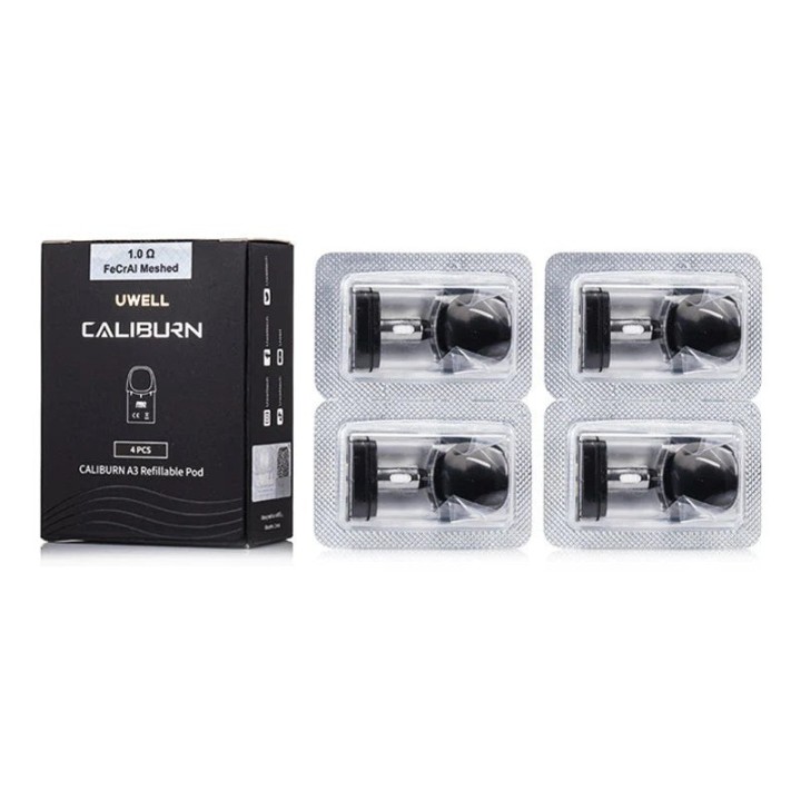 Uwell Caliburn A3 Kartuş 1.0Ω Mesh, 4'lü Paket