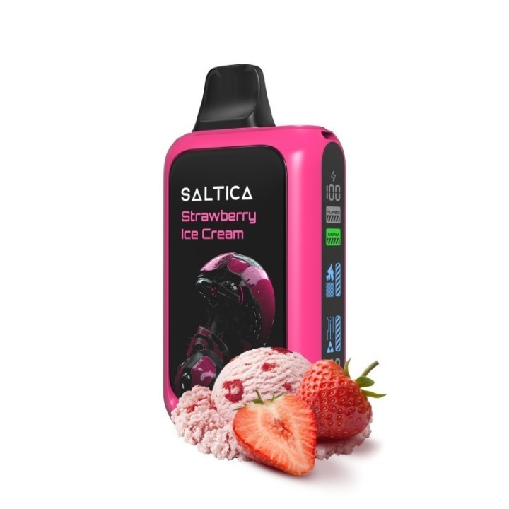 Saltica Cyber 18000 Çilekli Dondurma Pembe Kullan At Elektronik Sigara