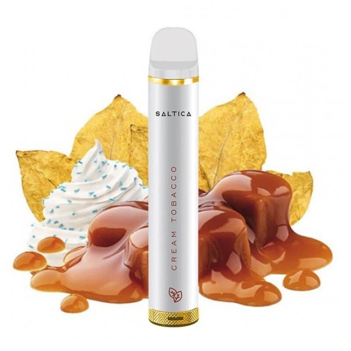 Saltica White 3500 Kullan At Cream Tobacco aromalı tek kullanımlık elektronik sigara