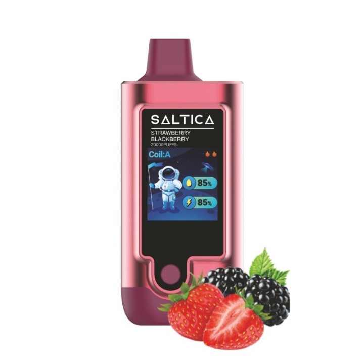 Saltica Digital 20000 Çilek Böğürtlen kullan at elektronik sigara pembe