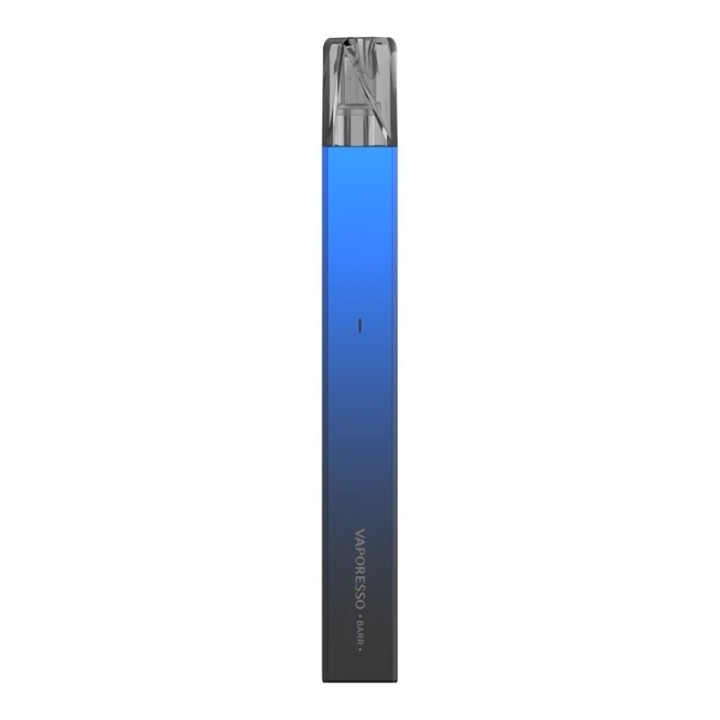 Vaporesso Barr Pod Mod mavi renkli, ince ve şık dijital sigara.