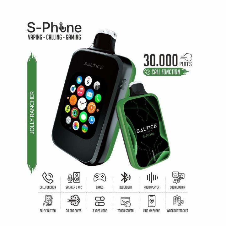 Saltica SPhone 30000 Jolly Rancher kullan at elektronik sigara siyah yeşil