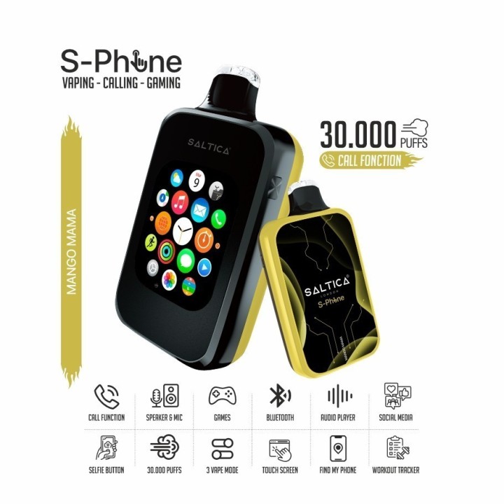 Saltica SPhone 30000 Mango Mama kullan at elektronik sigara görseli.