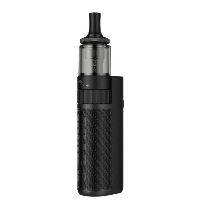 Voopoo Drag Q Pod Mod siyah renk, karbon fiber desenli, elektronik sigara.
