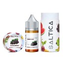 Saltica Blackcurrant Salt Likit 50mg şişe ve kutu ambalajı.