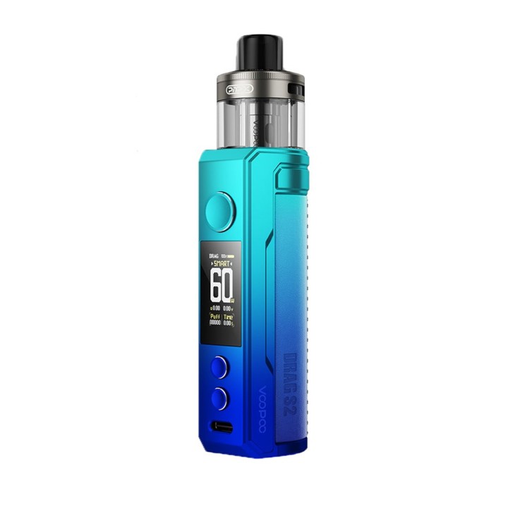 Voopoo Drag S2 Pod Mod, Mavi/Turkuaz Degrade Renk, Elektronik Sigara