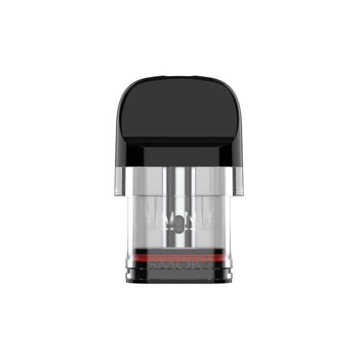 Smok NOVO 2X Kartuş yedek parça siyah ağızlıklı şeffaf tank.