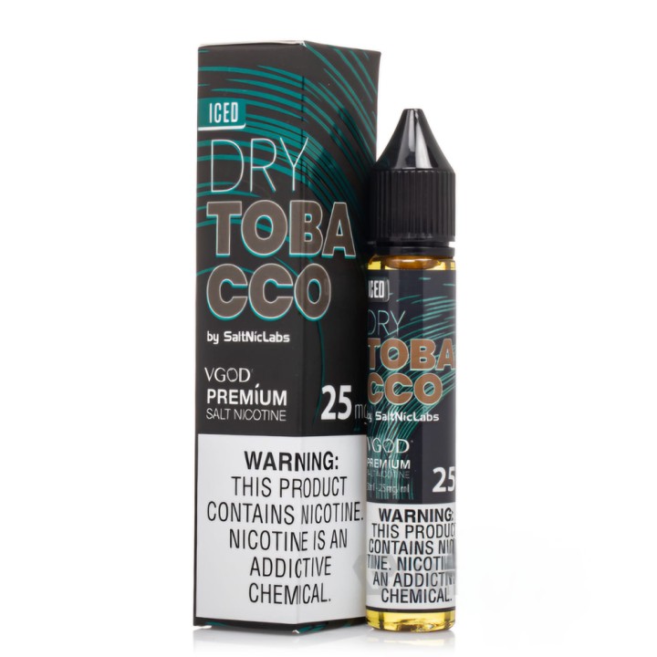 Vgod Iced Dry Tobacco Salt Likit 25mg - Premium Salt Nicotine