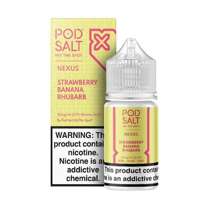 Pod Salt Strawberry Banana Rhubarb Nexus Salt Likit 25mg Nikotin