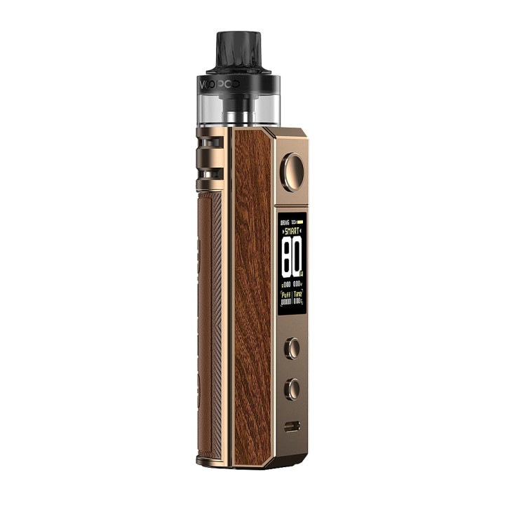 Voopoo Drag H80s Kit Pod Mod kahverengi ahşap kaplama elektronik sigara