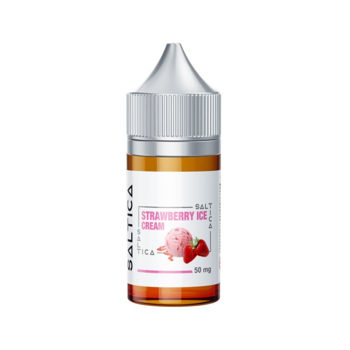 Saltica Strawberry Ice Cream Salt Likit 50mg, çilekli dondurma aromalı.