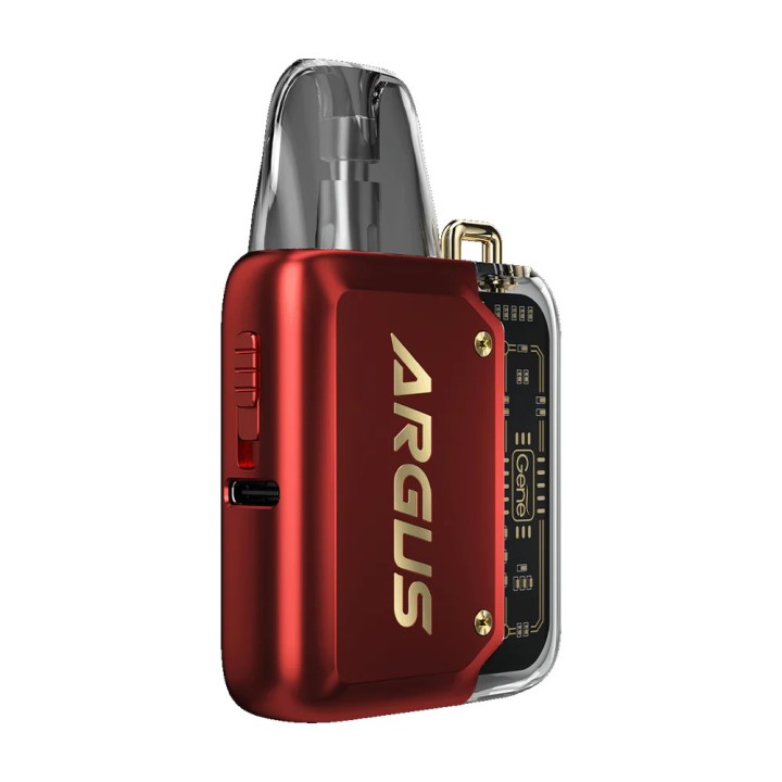 Voopoo Argus P1 Kırmızı Pod Mod Elektronik Sigara, Şeffaf Yan Panel