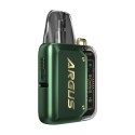 Voopoo Argus P1 Pod Mod yeşil, şeffaf yan panelli, elektronik sigara.