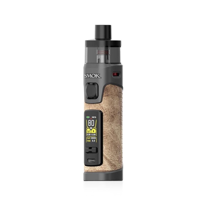 Smok RPM 5 Pro Pod Mod kahverengi deri görünümlü elektronik sigara