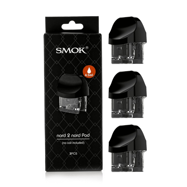 Smok Nord 2 Boş Kartuş 3'lü Paket 4.5ml Siyah Yedek Pod