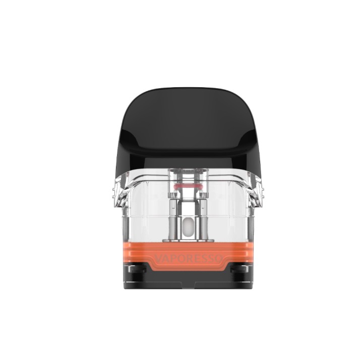 Vaporesso Luxe Q Kartuş yedek coil, şeffaf ve turuncu detaylı.