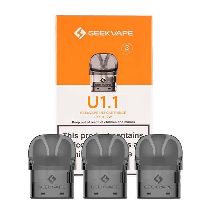 GeekVape U1.1 Kartuş 1.1ohm (3 Adet) Gri Yedek Kartuş