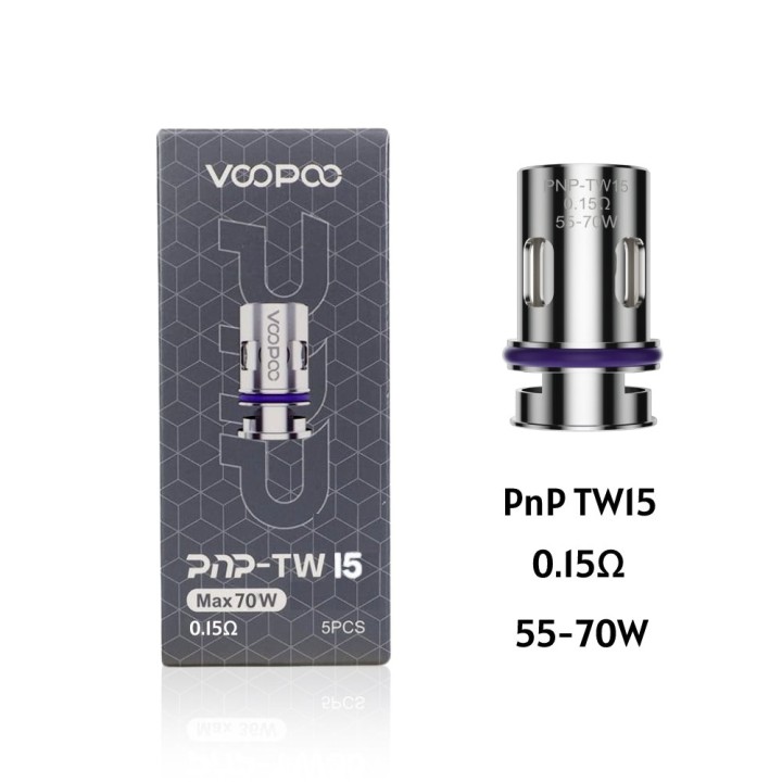 Voopoo PnP TW15 Coil 0.15 Ohm (55-70W) yedek kartuş.