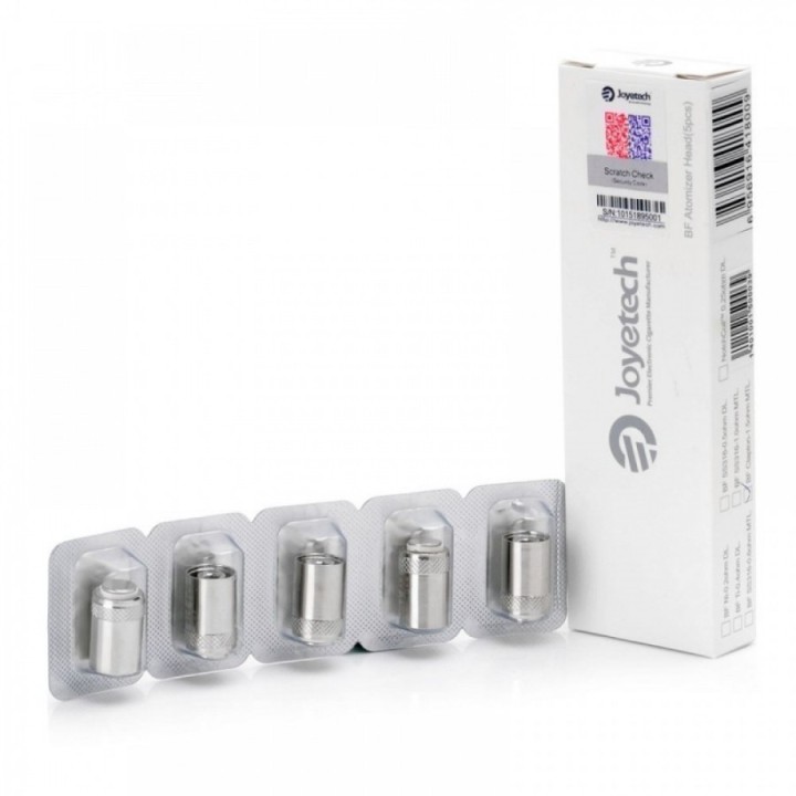 Joyetech BF Coil Atomizer Head 5'li Paket, Gümüş Metal