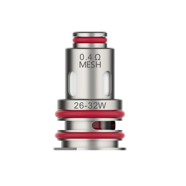Vaporesso GTX 0.4 Ohm Mesh Coil, kırmızı contalı, yedek atomizer başlığı.