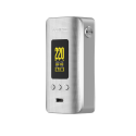 Vaporesso Gen 200 Mod Pod Mod gümüş renkli, dijital ekranlı vape cihazı.