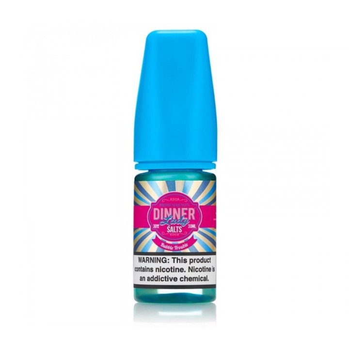 Dinner Lady Bubble Trouble Salt Likit 30ml Mavi Kapaklı Elektronik Sigara Likiti