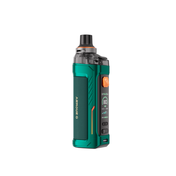 Vaporesso Armour G Pod Mod yeşil renkli, ayarlanabilir watt ekranlı elektronik sigara