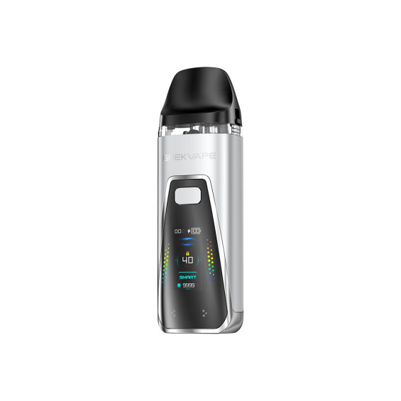 GeekVape Digi Pro Pod Mod gümüş renkli, dijital ekranlı elektronik sigara