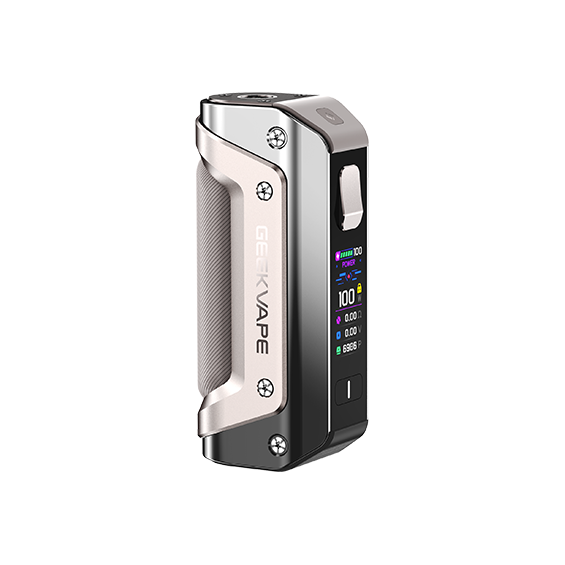 GeekVape Aegis Solo 3 Mod Pod, Gümüş renkli, dayanıklı mod cihaz.